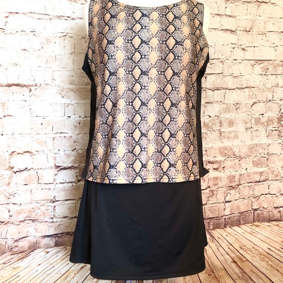 Tennis Top and Skirt with Shorts in Animal Print - Picture 3 of 7